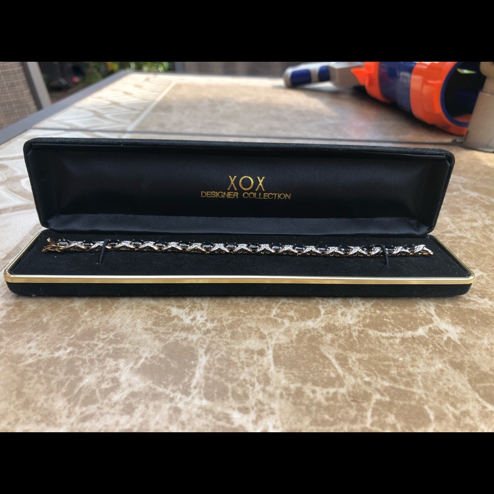 Sterling Silver and Sapphire Tennis Bracelet